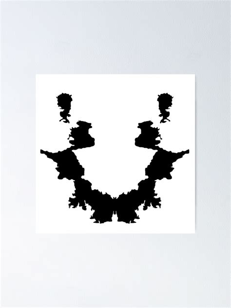 Ink Blot Sinister Face Poster For Sale By Teutondesigns Redbubble