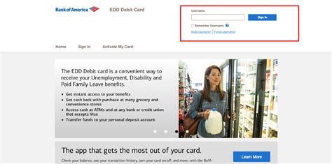 According to b of a's edd debit card site, i can do it, but i can't find it when i log in. prepaid.bankofamerica.com/EddCard -Bank of America EDD Debit Card Login - Credit Cards Login