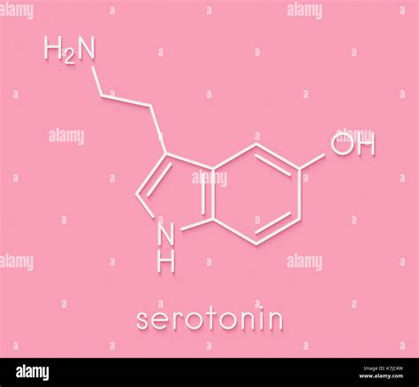 Neurotransmisor Serotonina Molécula Fórmula Esquelética Fotografía De Stock Alamy