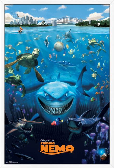 Disney Pixar Finding Nemo Cast Wall Poster 22375 X 34 Framed