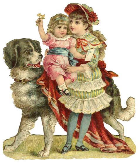 Picture Of Victorian Children With Their Pet Dog Vintage Fangirl