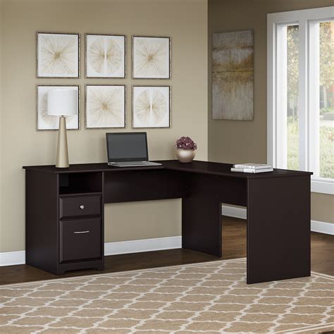 Buy Bush Furniture Cabot 60w L Shaped Computer Desk With Drawers In