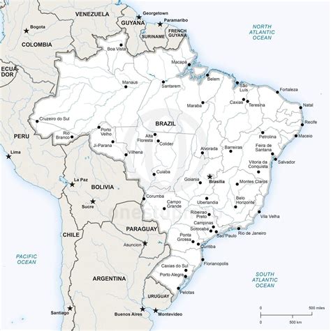 Brazil Maps Printable Maps Of Brazil For Download Free Printable