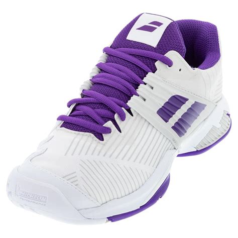 Babolat Women`s Propulse Fury All Court Tennis Shoes White Purple