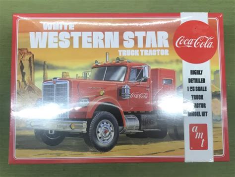 White Western Star Truck Tractor Amt 125 Scale Plastic Model Truck Kit