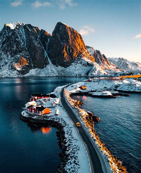 Snowy Hamnoy In Norway Places To Travel Travel Aesthetic Places To