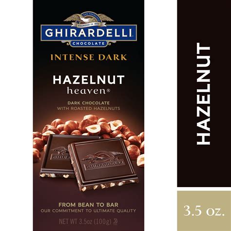 Ghirardelli Intense Dark Chocolate Bar Hazelnut Heaven 35 Oz
