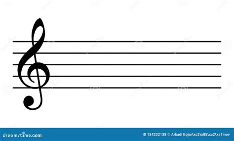 Music Staff And Notes Vector Cartoon 193233090