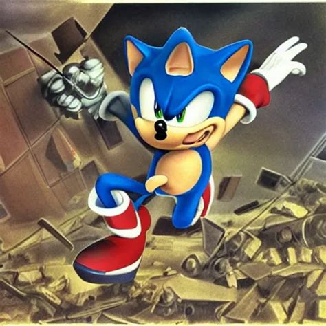 Hyper Realistic Sonic The Hedgehog Commit War Crimes Stable Diffusion