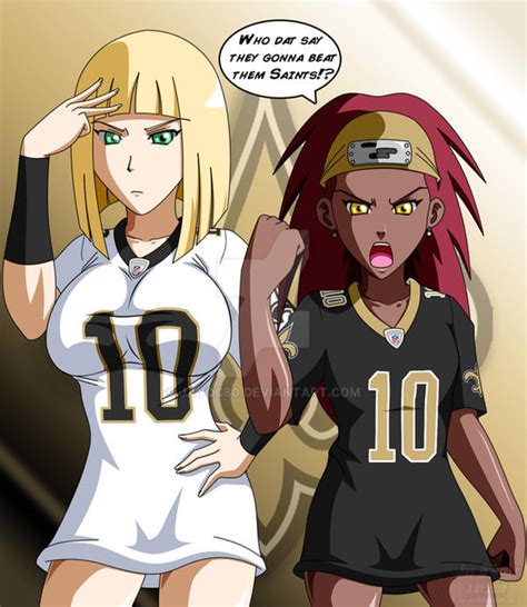 Naruto New Orleans Saints With Karui And Samui By Jayqc80 On Deviantart