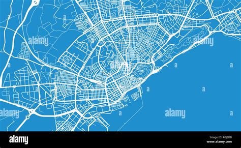 Vector Urbano Mapa De La Ciudad De Alicante Espa A Imagen Vector De