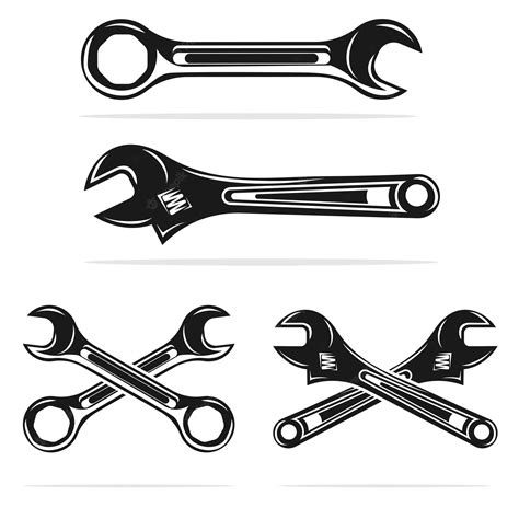 Wrenches Svg Wrench Silhouette Tools Svg Vector Clipart Laser Cut Dxf
