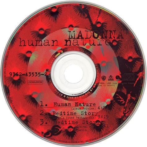 Carátula Cd De Madonna Human Nature Cd Single Portada