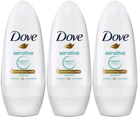 Dove Sensitive Antiperspirant Deodorant Roll On Fragrance Free 17