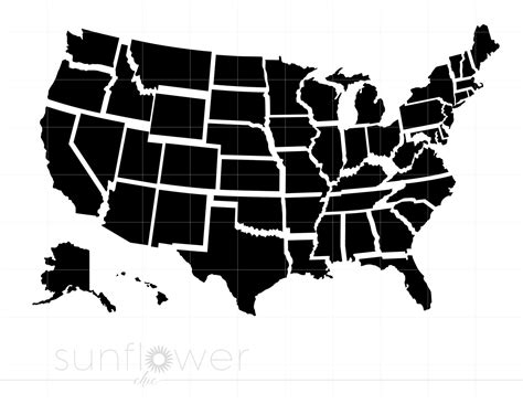 United States Svg Us States Svg Cut Files United States Etsy