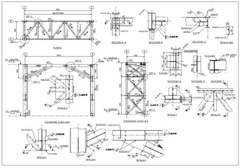 Steel Structure Details V3 Cad Drawings Downloadcad Blocksurban City