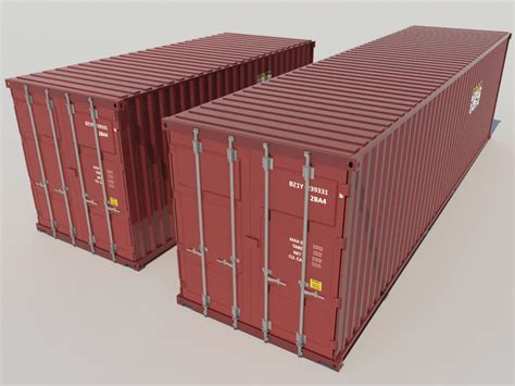 Shipping Cargo Containers Red 3d Model 3d Models World