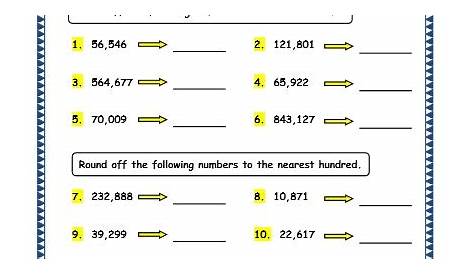 rounding to the nearest thousand worksheets
