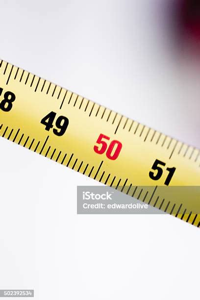 Measuring Tape Ruler Cm Numbers 50 Stock Photo Download Image Now