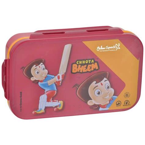 Buy Yellow Spark Chota Bheem Large Size Lunch Box With Inner Container Fork Spoon Hot Cold Box 2