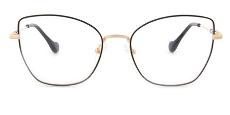 Classic Cateye Large Full Rim Wire Metal Optical Glasses Frame For