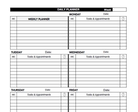 21 Free Daily Planner Templates Ms Word Ms Excel And Pdf