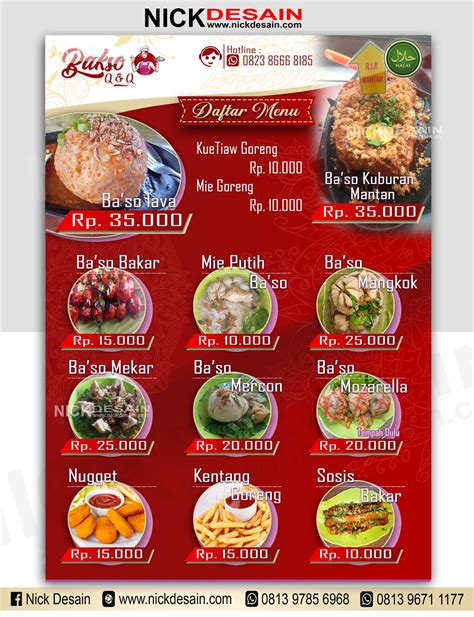 Background Menu Makanan Bakso : Restaurant Menu Images Free Vectors