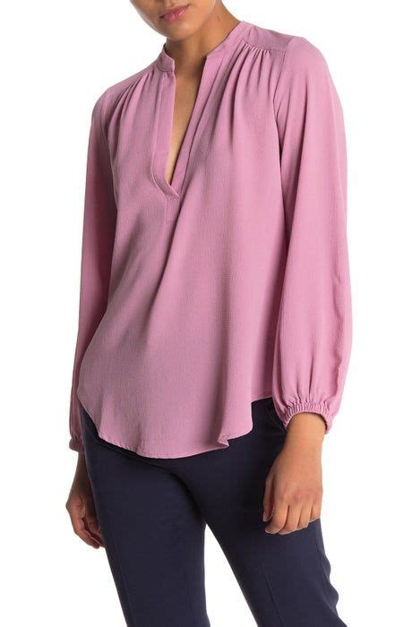 We accept contactless payment at all our nordstrom rack and nordstrom stores in the u.s. Lush | Split Neck Long Sleeve Blouse | Nordstrom Rack in ...