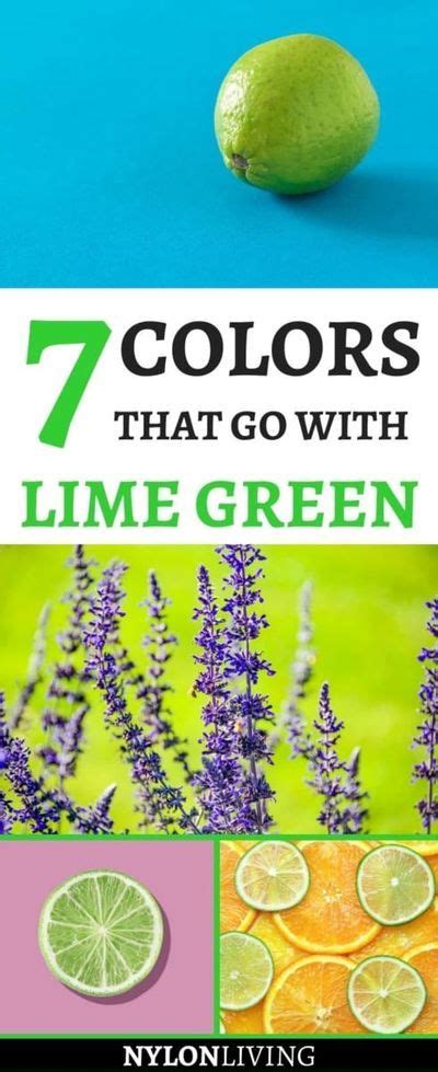 Limes Lemons And Lavender Flowers With The Title 7 Colors That Go With