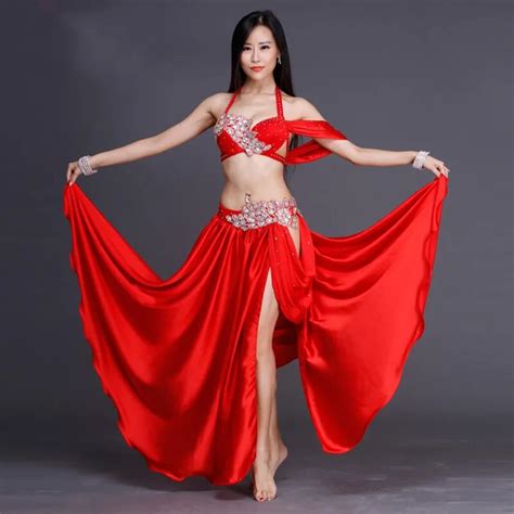 2018 Women Professional Belly Dance Costume Set Luxury Bellydance Costumes Stage Performance