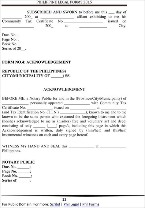 Affidavit Of Acknowledgement Of Paternity Form Philippines Affidavitform Net