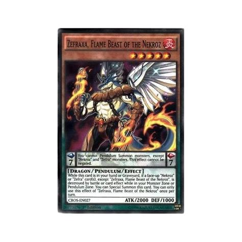 Yu Gi Oh Card Cros En027 Zefraxa Flame Beast Of The Nekroz Common