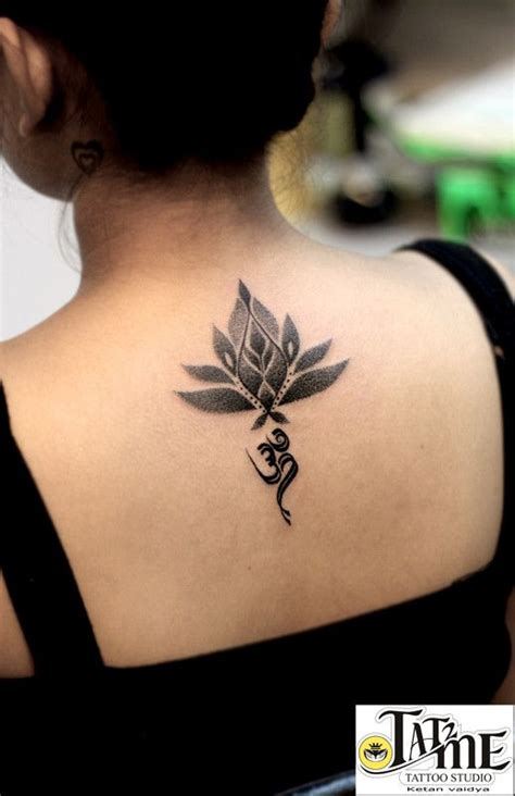 Dot Work Om Lotus Tattoo Geometric Tatto Onape