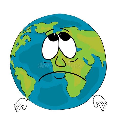 Sad World Globe Cartoon Stock Illustration Illustration Of Sadness