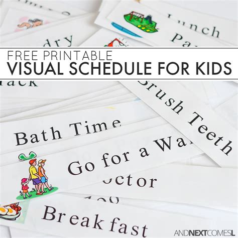 Daily Visual Schedule For Kids
