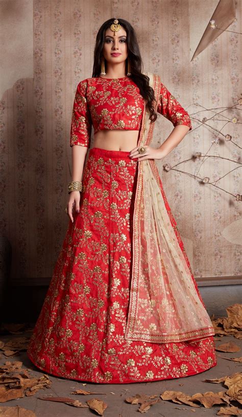 Here are some areas of an indian wedding where the colour red makes an appearance, and why it is so important. Indian Dress Red Color Bridal Lehenga 469