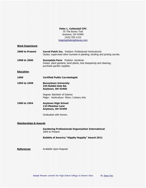 Resume Builder For Highschool Students Student Resume Template High