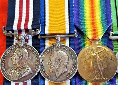 Ww1 British Army 1918 Military Medal Group Wounded In Action 138464 Gnr
