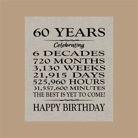 60 Birthday Sign Sixty Birthday T Sixty Birthday Banner Etsy