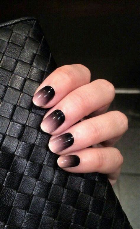 Pin By V On Fabulous Ombre Nail Designs Black Ombre Nails Trendy