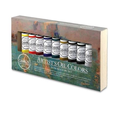 Gamblin Artist S Oil Colors Introductory Set Of 9 37ml With Painting