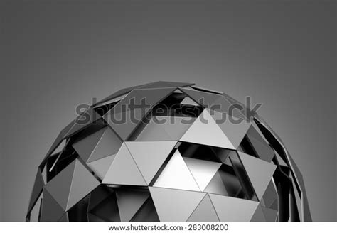Abstract 3d Rendering Low Poly Sphere Stock Illustration 283008200