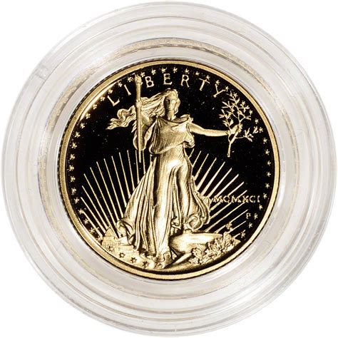 1991 P American Gold Eagle Proof 110 Oz 5 Coin In Capsule Ebay