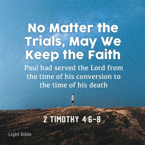 No Matter The Trials Keep The Faith Daily Devotional Christians