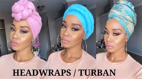 6 Quick And Easy Headwrap Turban Styles Tutorials Tupo1 Youtube