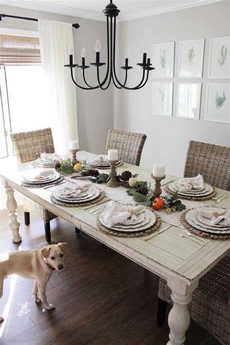 Our Farmhouse Inspired Thanksgiving Table Setting What