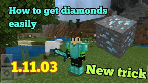 How To Get Diamonds In Mcpe 11103new Update Youtube