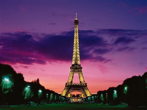 Eiffel Tower At Night Paris France Wallpapers Hd Wallpapers Id 6019