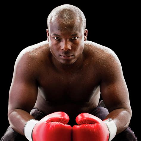 African American Boxer Wearing Boxing Photograph By Mike Kemp Pixels