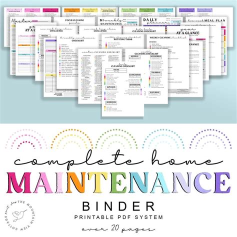 Complete Printable Housekeeping Set Home Management Etsy Household